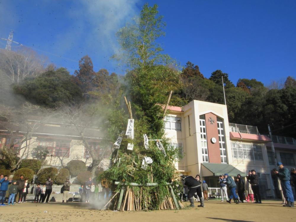 神戸地域おこし隊体験（藍那小学校もちつき大会＆左義長）